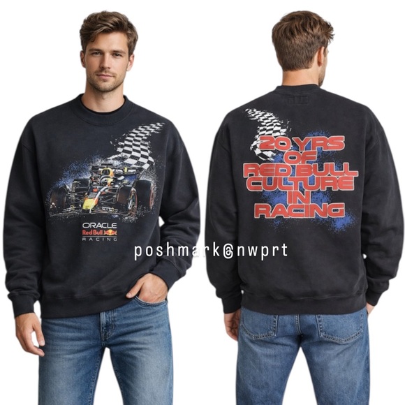 Abercrombie & Fitch Oracle Redbull Racing Formula One Sweatshirt F1 Black Small - Picture 2 of 12